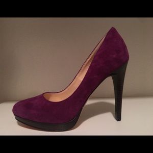 Cole Haan size 8 purple suede heels